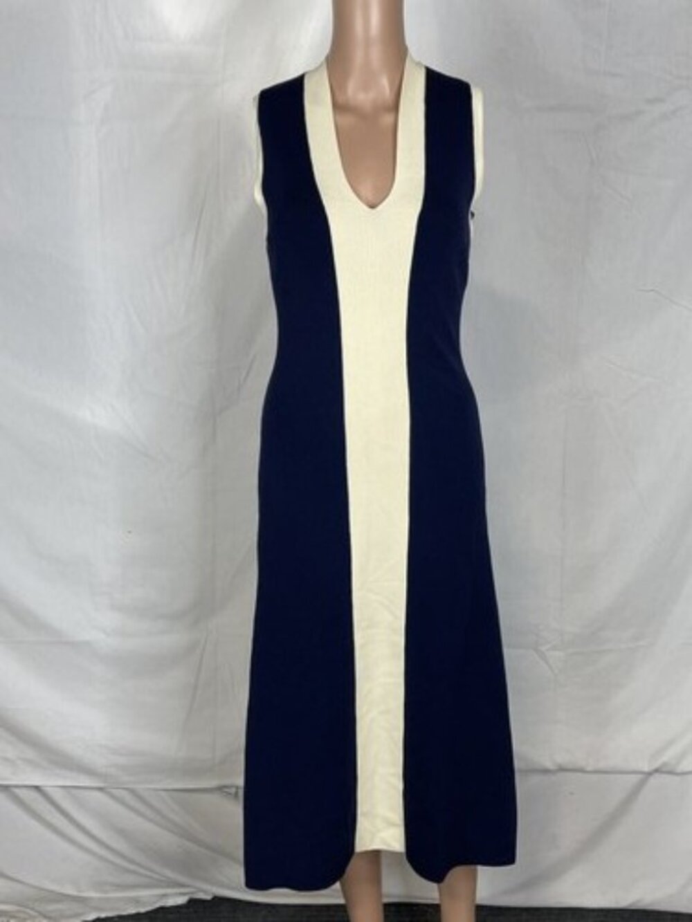 LUXELY  contrast stripe midi dress